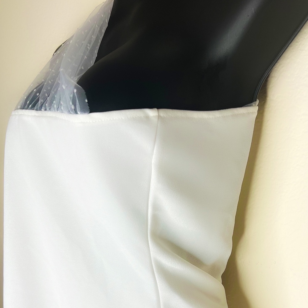 One Shoulder Mesh Top - Picture 6 of 9